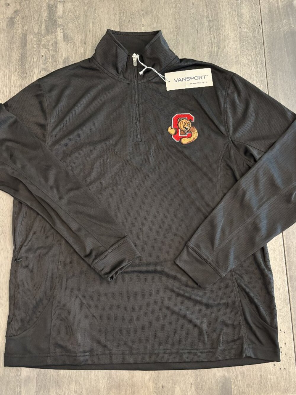 Men's Cornell Black Quarter zip jacket (M) - NEW